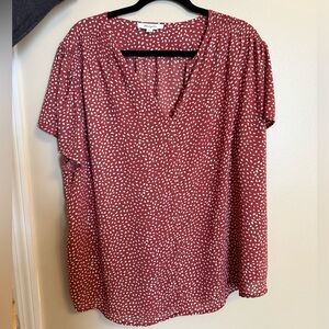 monday fun pink Patterned Blouse